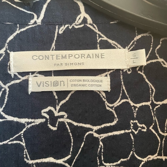 Simons Contemporary Navy and White Patterned Dress - Picture 5 of 5